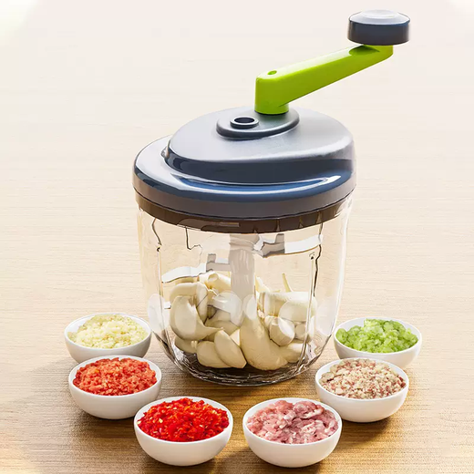 Yusenyi garlic artifact garlic grinder manual garlic pounding garlic grinding garlic cutting garlic garlic grinder garlic ginger garlic grinder gray 3 blades 500ml