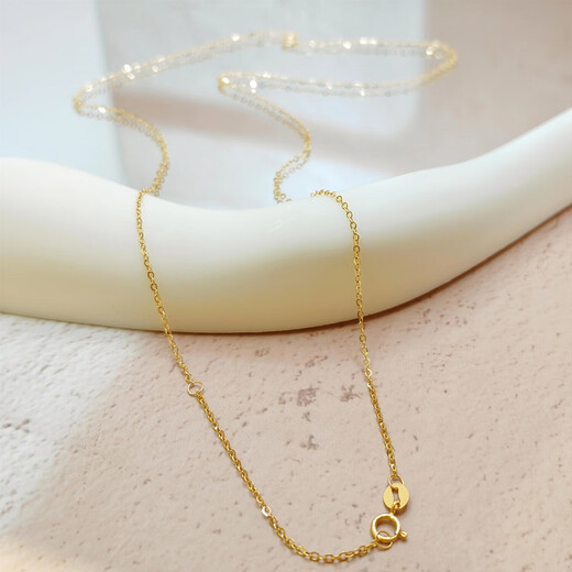 18K gold four-leaf clover filigree pendant Valentine's Day four-leaf clover shape lucky birthday gift necklace for girls yellow four-leaf clover