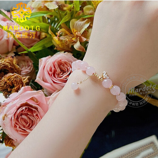 MARDOTG pink crystal bracelet for women pink crystal bracelet birthday gift 8