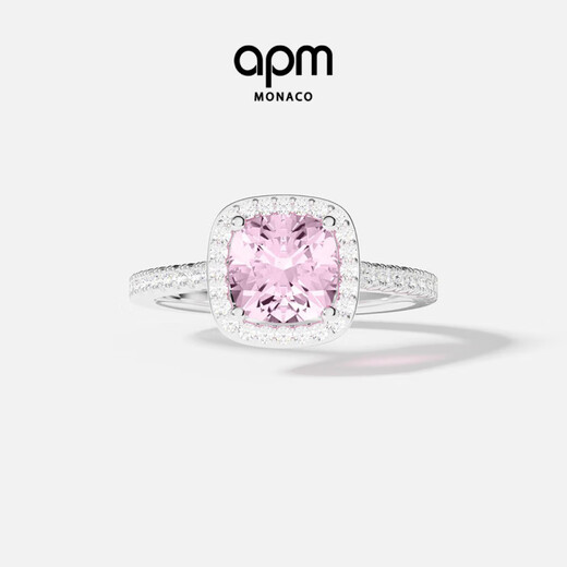 APM Monaco rose pavé ring for girls and women, gift for girlfriend, best friend, couple, goddess gift, rose pavé ring, size 50 (size 9)