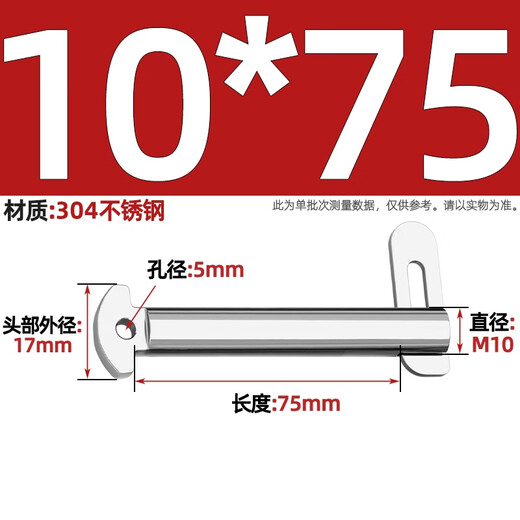 Tianzhuo Hardware National Standard 304 stainless steel toggle bolt tongue pin marine type b GB3473-83 tongue bolt M8M10M12M20mm M10*75