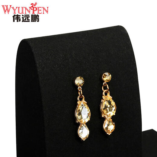 Yusen Yixin jewelry display props black super moving jewelry display stand necklace ring holder creative ornaments jewelry display 83-black creative display plate