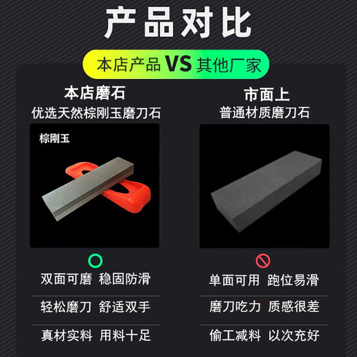 Whetstone for household kitchen knives, chef's special coarse grinding and fine grinding whetstone, commercial outdoor large sharpening tool, first-class brown corundum grinding king