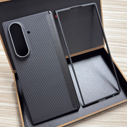 Samsung (SAMSUNG) original quality suitable for Samsung zfold6 mobile phone case Kevlar Samsung Zfold7 aramid fiber men's model black and gray fine lines 600 metal frame magnetic back cover center shaft model Samsung Galaxy Z Fold7