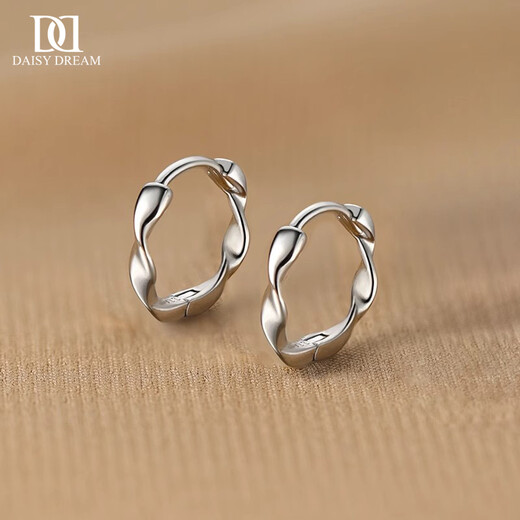 DAISY DREAM Möbius ring earrings for women, niche, high-end, classic, versatile, simple, 2025 new hot style earrings, 14mm Möbius ring earrings, suitable for earlobes