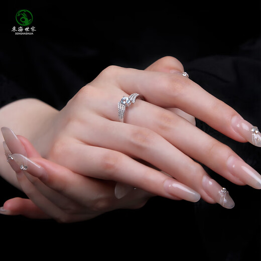 Aquamarine ring for women East China Sea amethyst red sapphire beeswax garnet turquoise ring couple ring 03#s925 silver tanzanite ring