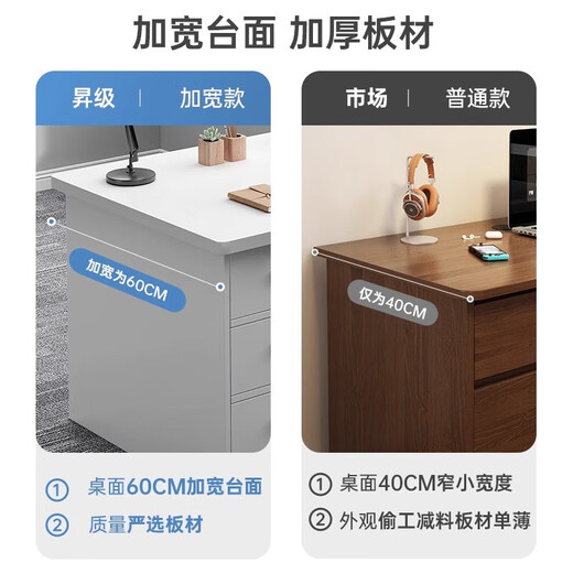 Desk simple modern household drawer cabinet with lock boss desk and chair combination office staff computer desk single seat five drawers and one cabinet 160*60*77CM