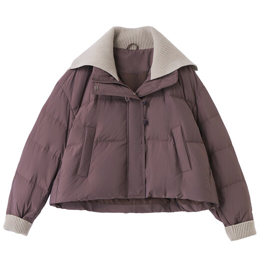 LISM shopping mall same style high-end down jacket fake two pieces super good-looking down jacket women's short style for small people Khaki M
