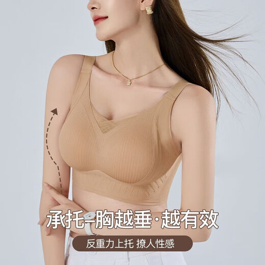 Pilates Black Bandage Adjustable Seamless Underwear Push-up Comfortable Thin Breathable Soft Support Breast Control Bra Black M (Reference Weight 80- 105Jin Jin is equal to 0.5kg)