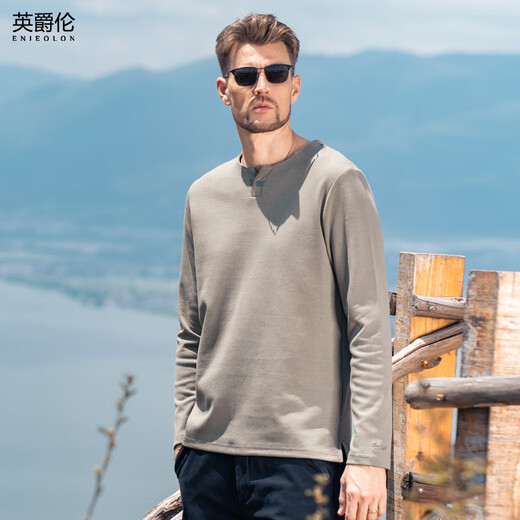 ENCEOLON 230G T-shirt à manches longues en velours long en velours