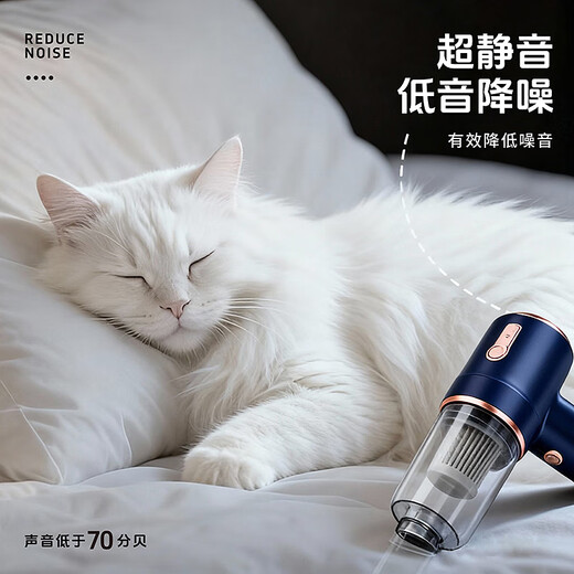PEITE PET Cat Hair Cleaner Pet Electric Hair Cleaner Cat Hair Dog Hair Vacuum Cleaner Wireless Sofa Bed Cat Hair Remover High-end Morant Blue + Charging Base