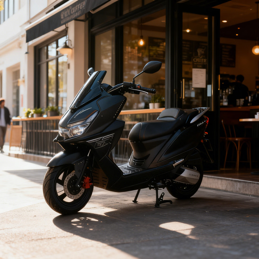 Breakthrough GX150 dual disc brake ABS keyless start TCS fuel scooter can be purchased in black high-end version