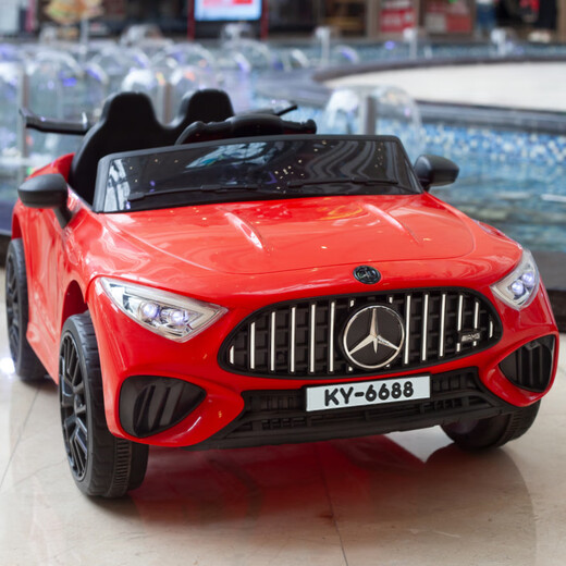 Dianmai children's electric car four-wheel electric car men and women can sit on remote control baby toy car stroller red single drive small battery