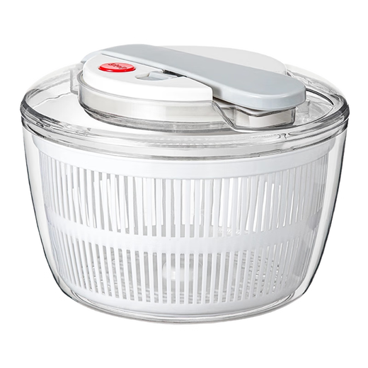 ASCOR vegetable push-type dehydrator, salad spinner, vegetable basin, water drainer, manual fruit washing and dehydration artifact, medium size 3L white, quick water spin, vegetable washing and decontamination