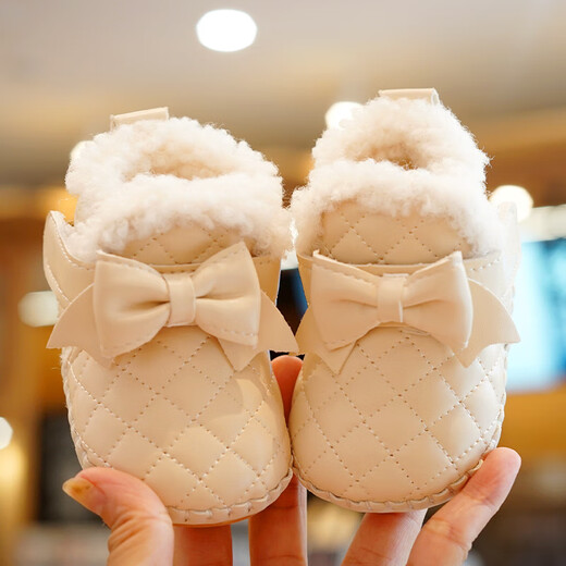 Baby Tianmian Shoes Soft Sole Shoes 0-12 Months Baby Thickened Princess Shoes 6 to 1 811 Pink 18 (Inner Length 12.5CM) (12-13 Months)