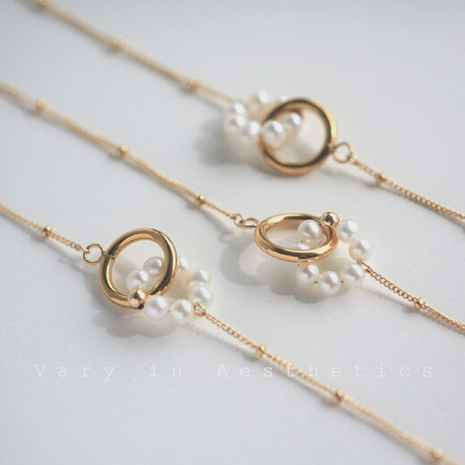 French natural pearl concentric knot high-end new trendy niche temperament non-fading necklace lock one in stock