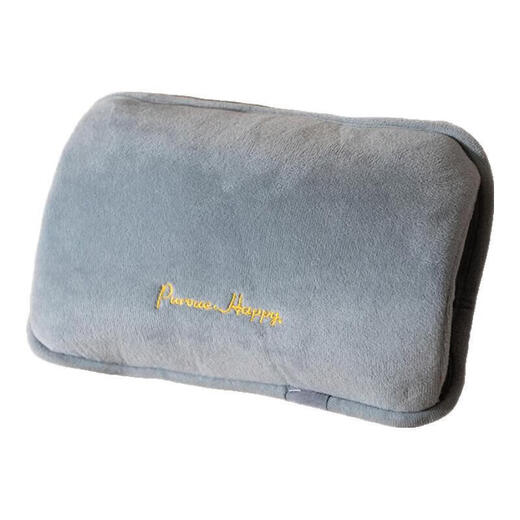 Rechargeable hot water bottle, electric water bottle hand warmer, explosion-proof baby warmer, national standard cute hot water bottle, palace warmer and waist warmer bag, mini quilt warmer, automatic power-off electric warmer, thick plush velvet, removable and washable/khaki brown