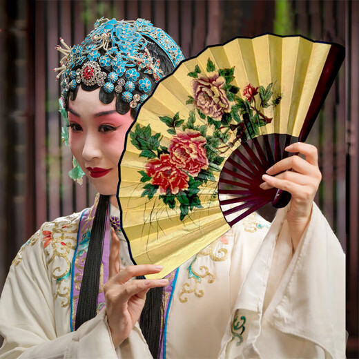 Jingchuan Asahi student dance fan Hanfu fan sent to the bright moon front and back drama story stage performance silk bamboo folding fan turning fan dance 0cm floating head 0cm fan bone 8 inch drama narrative - performance fan - national beauty and heavenly fragrance 8 inch drama narrative - performance fan - national beauty and heavenly fragrance