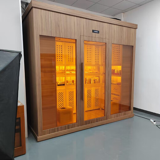 Customized cigar cabinet by the shopkeeper, cedar wood cigar tea refrigerated cigar room, constant temperature and humidity stainless steel wine cabinet, customized mobile wine room, single door