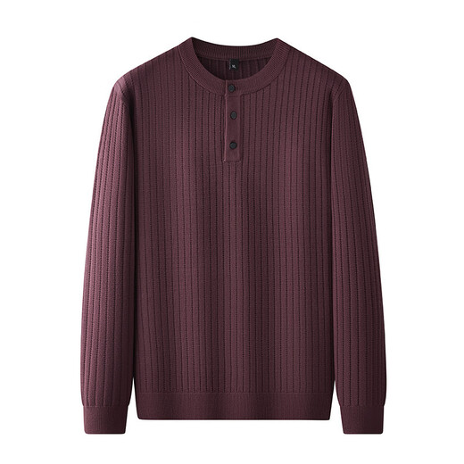 GOLDLION G+ Jinlilai broken code 2026 plus fat plus size men's Henry collar long-sleeved sweater autumn and winter inner striped sweater men's large black 2XL