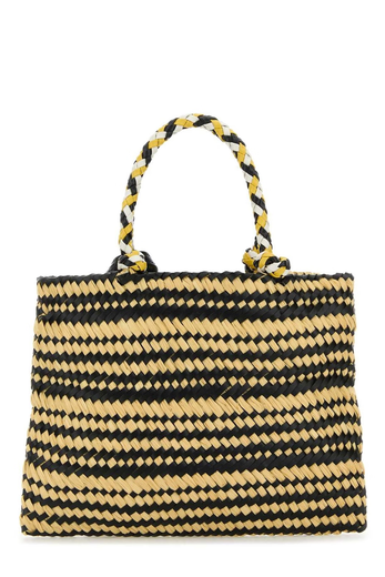 PRADA logo plate two-color handbag color matching one size