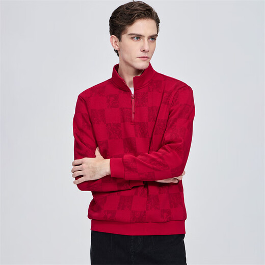 Septwolves 7A Antibacterial Far Red Fever Sweater Men's Winter Warmth New Year's Red Men's Top Big Red XL