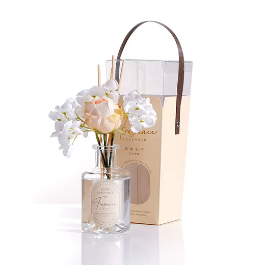 Yusenyi Floral Fireless Aromatherapy Portable Gift Box Wedding and Birthday Handy Gift Hotel Fragrance Home Girls Room Light Fragrance Morning Dew Gardenia-Portable Gift Box 200ml