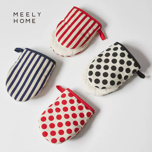 Yusenyi gloves are insulated and anti-baking sets, oven scalding gloves, microwave oven anti-thickening, meelyhome high temperature resistance special scalding (red polka dots 2 pieces) anti-scalding gloves