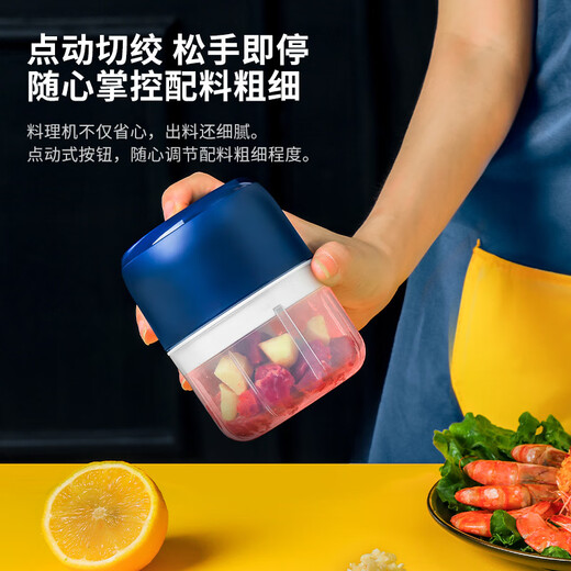 Wanzhuang Electric Garlic Machine Wireless Mini Household Meat Mincer 100ML White Meat Mincer - Upgraded Model