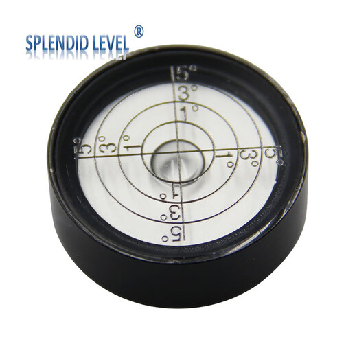 Metal universal level bubble high-precision level bead level with strong magnetic level ruler round level multiple models 50*10mm silver shell green water 2-4 degrees