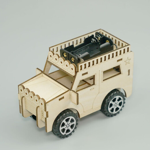 Wooden handmade gifts for primary school students, early education puzzle, parent-child interaction, jeep