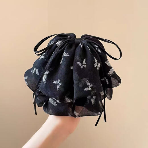 Chimera (CHIMERA) butterfly streamer hairpin showing hair volume, lazy hair grabber at the back of the head, half-tied ponytail hairpin hairpin girl birthday gift