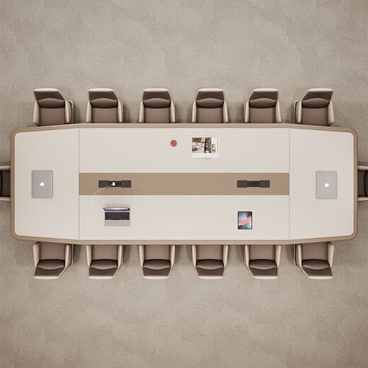 会议桌长桌简约现代烤漆家具办公室大型开会洽谈长条桌椅组合 2.2米*1.2会议桌(不含椅子) A款会议桌