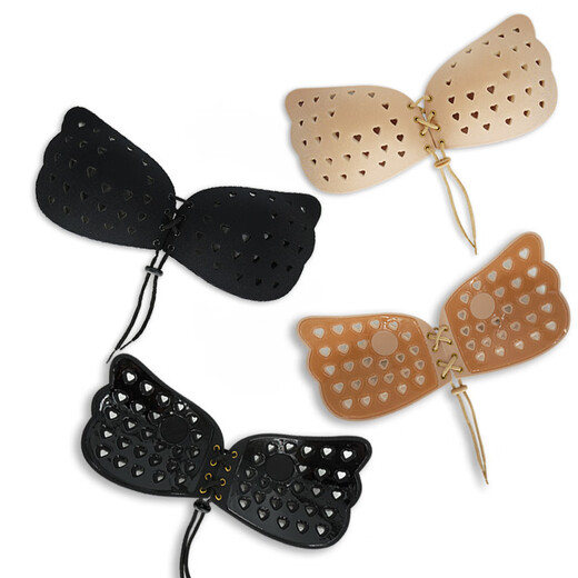 Breathable Hole Lala Goddess Bra Patches Invisible Gathering Breast Patches Silicone Bra Patches Wedding Dress Special Patches Black A