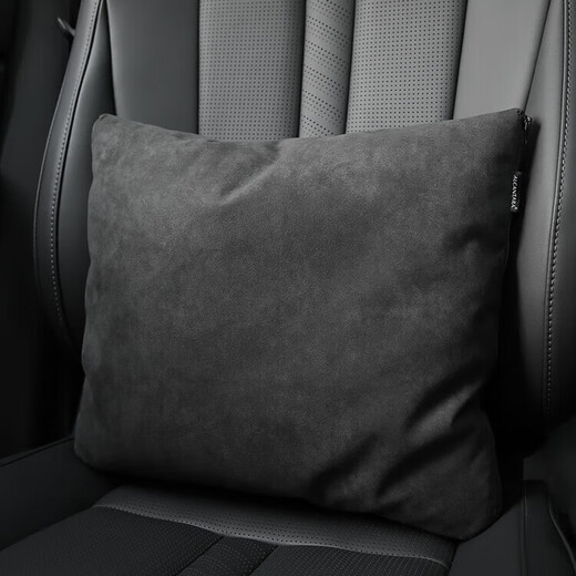 BIMLL BAlcantara car pillow quilt dual-purpose folding car sleeping pillow rear children's car sleeping artifact pillow quilt 4914 truffle brown 1 piece