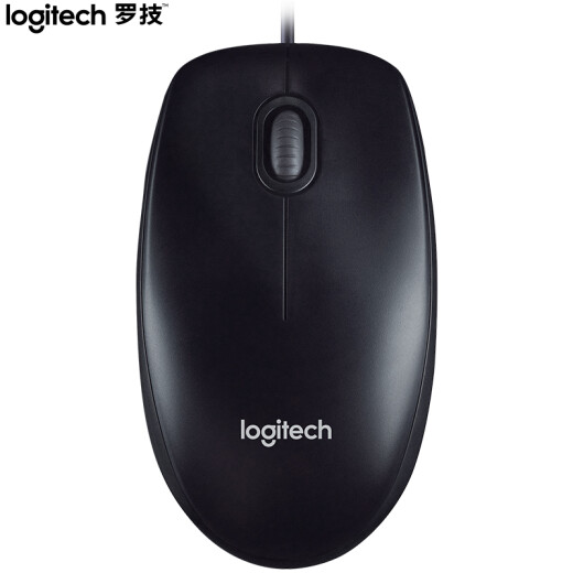 Logitech M90 wired mouse plug-and-play comfortable and reliable black