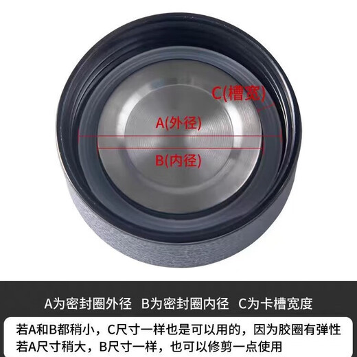 Xinnian food grade thermos cup water cup sealing ring cup rubber rubber ring apron sealing ring cover silicone gasket cup lid accessories outer diameter 5.5 inner diameter 4.5 thickness 0.25 cm one pack