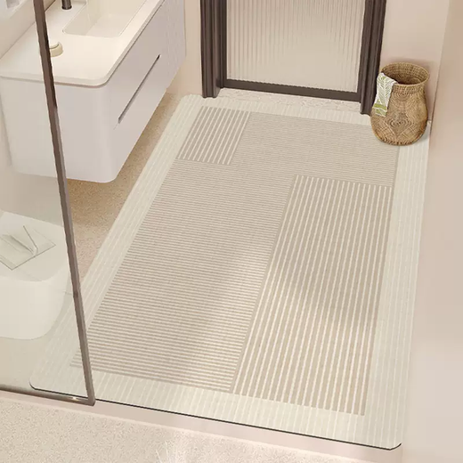 Yusenyi bathroom floor mat diatom mud absorbent wash basin bathroom large size full carpet door anti-type C 100x120CM (for large-size balconies without curling)