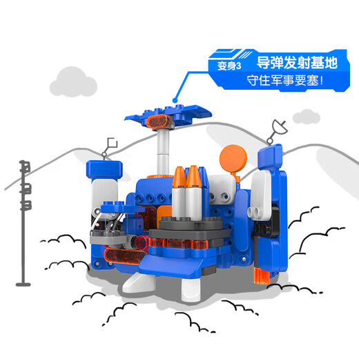 布鲁可积木人 大颗粒拼装积木玩具交通工具-鲁鲁遥控导弹车生日礼物