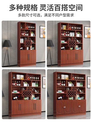 Yusenyi wine cabinet against the wall living room home red wine storage cabinet modern simple wine cabinet sideboard integrated entrance cabinet customization 150 long European style door 4 doors gray white double door