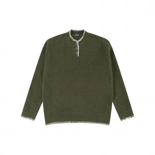 Xiaohongshu's hot model Xiaohongshu MADWITCH's new retro-atmosphere knitwear for men and women, American niche design, dark green XL
