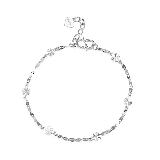 Wanfulong genuine pt950 platinum bracelet, simple, fashionable and sparkling temperament, platinum bracelet for birthday gift 2.64g 21cm