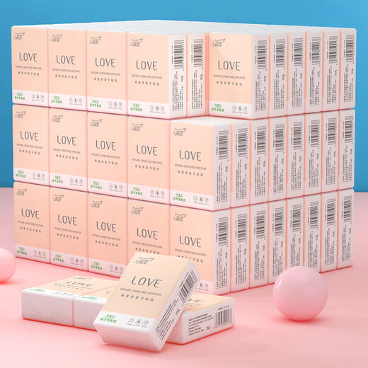 Pure wood high-quality Jane Eyre full box of handkerchief paper, small package of tissue paper, portable carry-on package, wholesale affordable tissue, flexible and comfortable, 3 layers, 6 pieces*10 packs, cost-effective