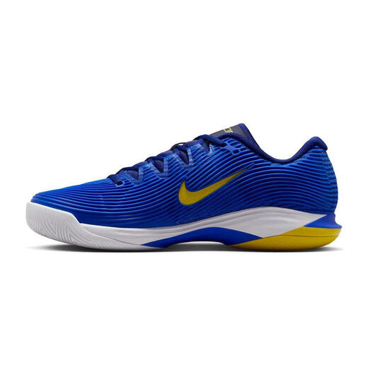 NIKE men's tennis shoes, cushioning, wear-resistant, non-slip, supportive, blue and yellow woven upper, rubber outsole Blue, Yellow 48.5