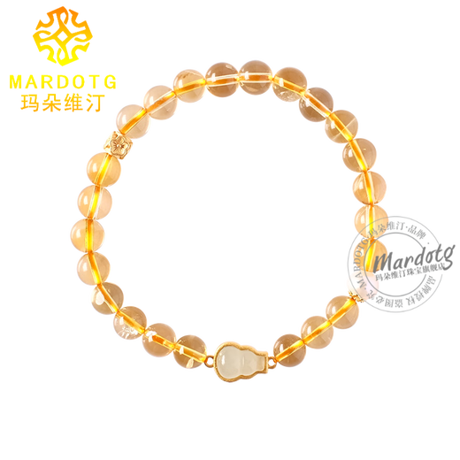MARDOTG Brazilian Pure Body Citrine Bracelet Jade Gourd Crystal Bracelet Women's Style