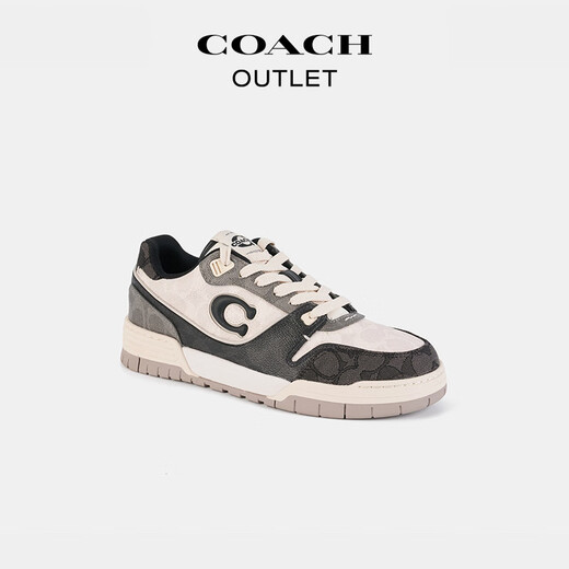 COACH color-blocked presbyopic SOHO low-top sneakers, classic casual, comfortable design, couples model official flagship color-women's 38.5