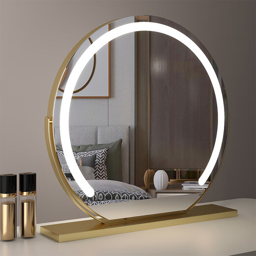 German LED home 2024 new countertop with light smart rotatable high-value dressing table mirror black 30 rechargeable