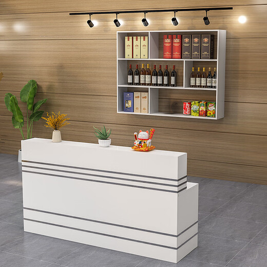 Zhong Zhanggui simple modern restaurant hotel wine cabinet wall-mounted wine cabinet bar integrated wall storage cabinet solid wood customization bar length 180 (no wine rack) no door