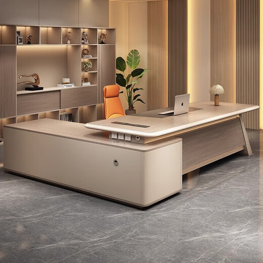 Desk boss table light luxury lacquered desk simple modern high-end manager office president table 1.6 meters boss table