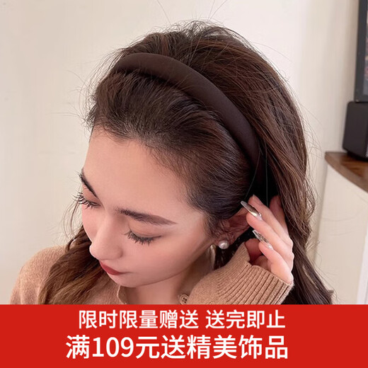 Xiang Wan hairband retro thin hairband women's high-end hairpin going out versatile crushed hair headband headwear high skull headband